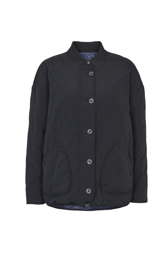 Basic Apparel Ruby Loose Jacket Jakker 640 Black / Folkstone grey